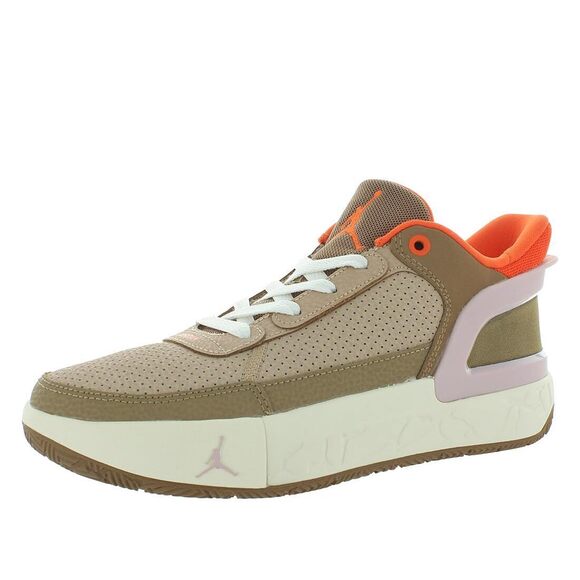 Jordan DAY1 EO Big Kids' Shoes Dark Driftwood/Rattan/Hemp/Brilliant Orange 6.5